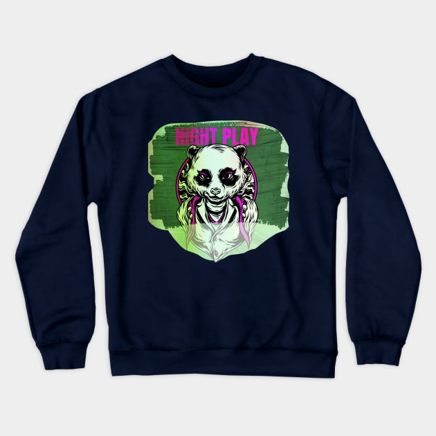 Night Play (awesome possum) Crewneck Sweatshirt by PersianFMts